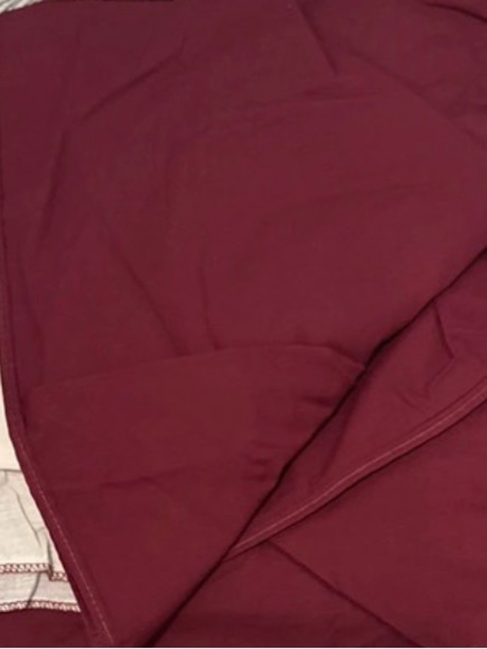 Luxury Deep Burgund dust ruffle
